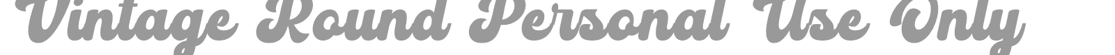 Vintage Round font preview